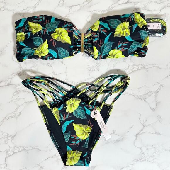VICTORIA'S SECRET SWIM Archives Swim Bandeau Bikini Top XL & Bottoms M $120 - Picture 13 of 16